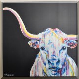 A05. Jennifer Moreman steer giclee on canvas. 36” x 36” 